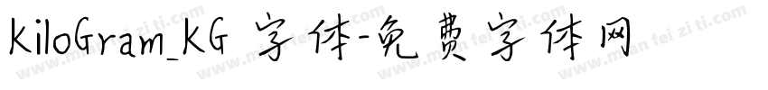 KiloGram_KG 字体字体转换